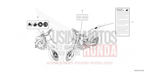 ETIQUETTE DE PRECAUTIONS CRF450RWES de 2025